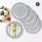 Silver Charger Plates Set of 6, 13-Inch Round Plate Chargers for Dinner Plate, Plastic Table Chargers for Wedding Decor, Party